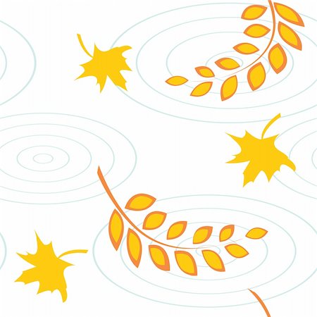 simsearch:400-05880107,k - Autumnal seamless pattern with color leaves and puddles. Vector illustration. Stockbilder - Microstock & Abonnement, Bildnummer: 400-05164488