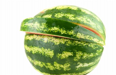 simsearch:400-05032144,k - Ripe watermelon isolated on white background Photographie de stock - Aubaine LD & Abonnement, Code: 400-05166807