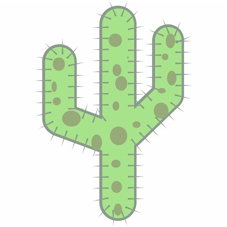 a vector illustration of a cactus desert plant Stock Photo - Budget Royalty-Free & Subscription, Code: 400-05167631