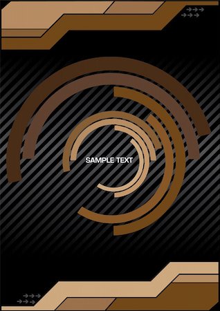 vector illustration of abstract technical background with brown elements Stock Photo - Budget Royalty-Free & Subscription, Code: 400-05167835