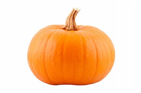 single pumpkin, isolated on white background Stock Photo - Budget Royalty-Free & Subscription, Code: 400-05167853