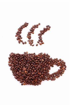 Cup made with coffee beans Stock Photo - Budget Royalty-Free & Subscription, Code: 400-05168001