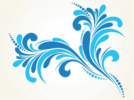 background with beautiful blue floral pattern Photographie de stock - Aubaine LD & Abonnement, Code: 400-05168077