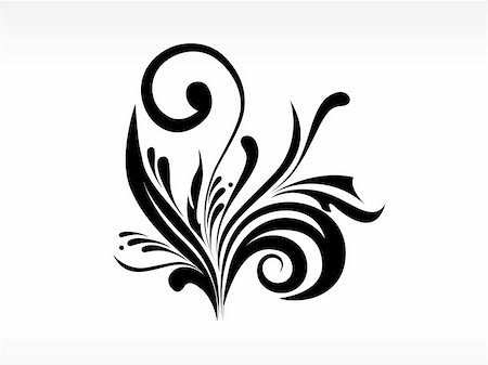 vector isolated scroll patern tattoo, illustration Stock Photo - Budget Royalty-Free & Subscription, Code: 400-05168088