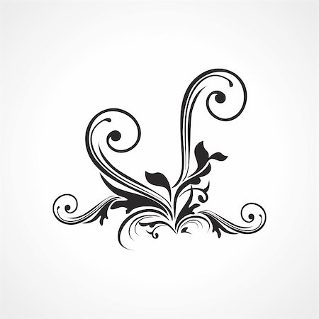 filigree tattoo pictures - beautiful creative floral pattern tattoo Stock Photo - Budget Royalty-Free & Subscription, Code: 400-05168116