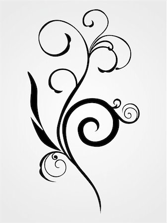 filigree drawings - background with black filigree pattern tattoo Stock Photo - Budget Royalty-Free & Subscription, Code: 400-05168119