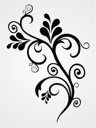 filigree borders clip art - background with black creative artwork pattern tattoo Stock Photo - Budget Royalty-Free & Subscription, Code: 400-05168120
