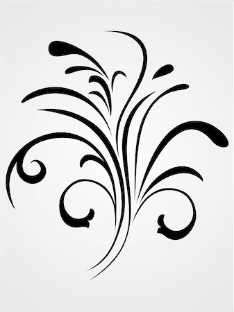 filigree borders clip art - background with black creative filigree pattern tattoo Stock Photo - Budget Royalty-Free & Subscription, Code: 400-05168122