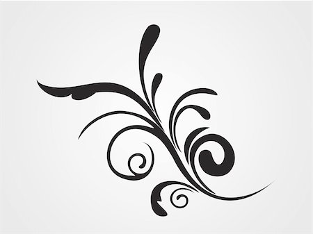 simsearch:400-04598414,k - background with black floral design isolated tattoo Foto de stock - Super Valor sin royalties y Suscripción, Código: 400-05168136