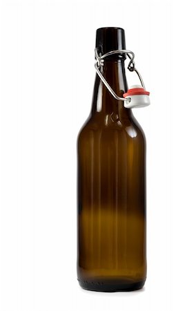 danilin (artist) - beer bottle glass isolated on white background Fotografie stock - Microstock e Abbonamento, Codice: 400-05168365