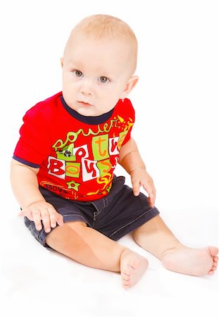 simsearch:400-04637418,k - Baby boy looking perplexed, isolated Stock Photo - Budget Royalty-Free & Subscription, Code: 400-05168831