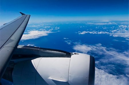 Looking out the window of a plane Stock Photo - Budget Royalty-Free & Subscription, Code: 400-05169661