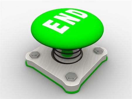Green start button on a metal platform Stock Photo - Budget Royalty-Free & Subscription, Code: 400-05160246