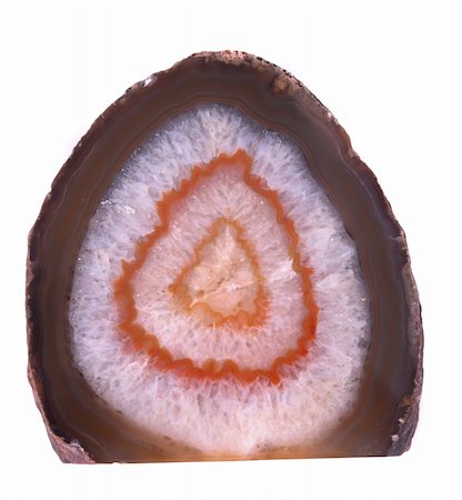 simsearch:400-05160447,k - very nice orange and white agate isolated on the white background Photographie de stock - Aubaine LD & Abonnement, Code: 400-05160448