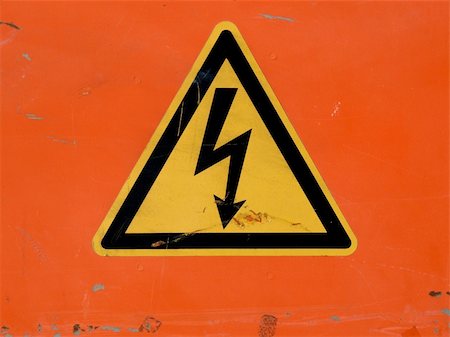 electrocuted - Signal of danger of death by electrocution following an electric shock Stock Photo - Budget Royalty-Free & Subscription, Code: 400-05160705