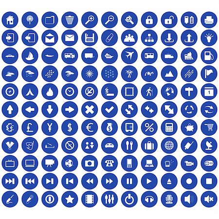 Biggest collection of 120  different icons for using in web design Photographie de stock - Aubaine LD & Abonnement, Code: 400-05160715
