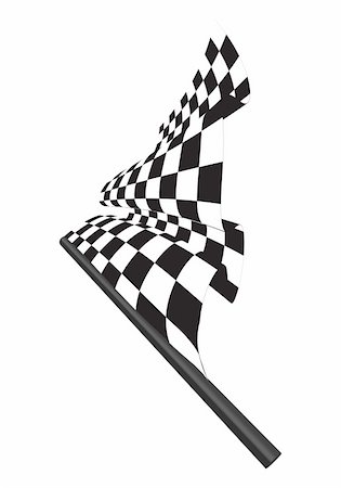 patterned tiled floor - Black and white checked racing flag. Vector illustration. Stock Photo - Budget Royalty-Free & Subscription, Code: 400-05160718