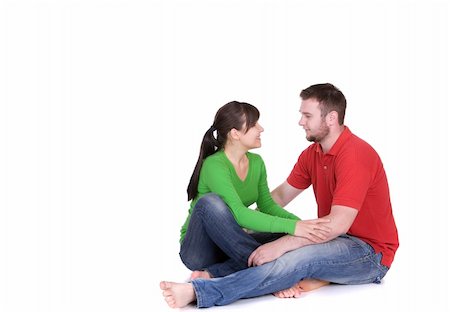 simsearch:400-04150404,k - happy couple together on white background Stock Photo - Budget Royalty-Free & Subscription, Code: 400-05160860