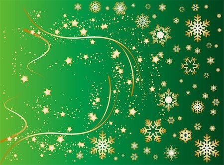 illustration of a green christmas background Stockbilder - Microstock & Abonnement, Bildnummer: 400-05160872