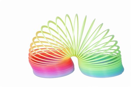 spectrum helix - Rainbow spiral spring isolated on a white background Stock Photo - Budget Royalty-Free & Subscription, Code: 400-05161054