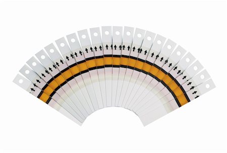 fantail - Fan of the test strips on a white background Stock Photo - Budget Royalty-Free & Subscription, Code: 400-05161122