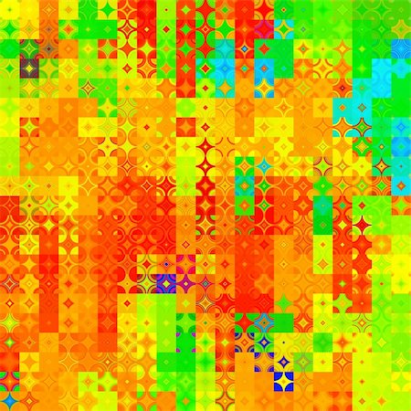 grunge texture of many vibrant squares, rounds and checks Stockbilder - Microstock & Abonnement, Bildnummer: 400-05161927