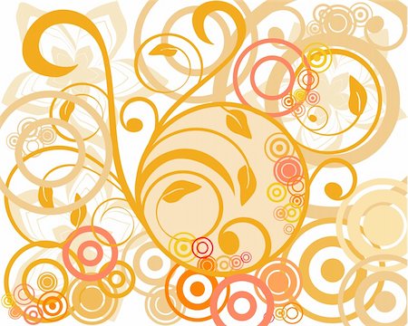 simsearch:400-04745515,k - vector illustration of an abstract  background with circles and flowers Foto de stock - Super Valor sin royalties y Suscripción, Código: 400-05161938