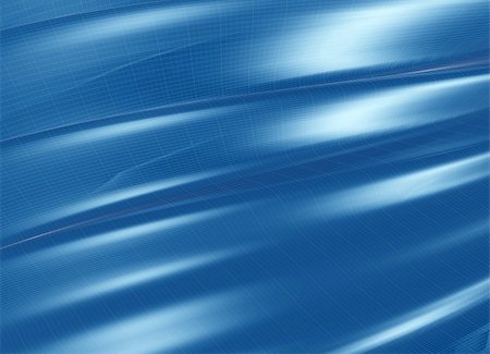 simsearch:400-05162211,k - Blue curved waves with visible geometry mesh digital environment Stock Photo - Budget Royalty-Free & Subscription, Code: 400-05162217