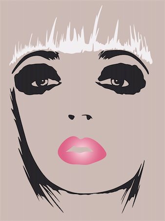 fashion woman pop art poster Stock Photo - Budget Royalty-Free & Subscription, Code: 400-05162487
