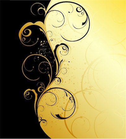 Illustration with decorative seamless royal ornament and floral wave Stock Photo - Budget Royalty-Free & Subscription, Code: 400-05162587