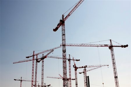 simsearch:400-04392741,k - Construction Work Site with Cranes for Building Foto de stock - Super Valor sin royalties y Suscripción, Código: 400-05162982