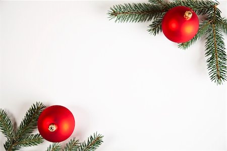 round ornament hanging of a tree - Photography of baubles connected with Christmas time and Christmas tree. Stock Photo - Budget Royalty-Free & Subscription, Code: 400-05163842