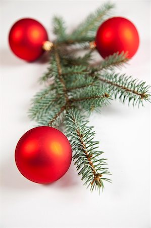 round ornament hanging of a tree - Photography of baubles connected with Christmas time and Christmas tree. Stock Photo - Budget Royalty-Free & Subscription, Code: 400-05163843