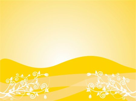 simsearch:400-04079769,k - vector illustration of floral elements on a yellow background Stock Photo - Budget Royalty-Free & Subscription, Code: 400-05174449