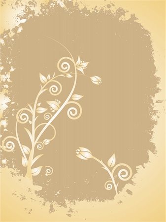 simsearch:400-04079769,k - vector illustration of flowers and butterflies on a grunge background Stock Photo - Budget Royalty-Free & Subscription, Code: 400-05174460