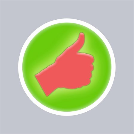 first finger up icon - Illustration the sign , hand shows all good Stock Photo - Budget Royalty-Free & Subscription, Code: 400-05174502