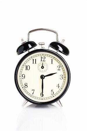 Isolated vintage alarm-clock Stock Photo - Budget Royalty-Free & Subscription, Code: 400-05174786