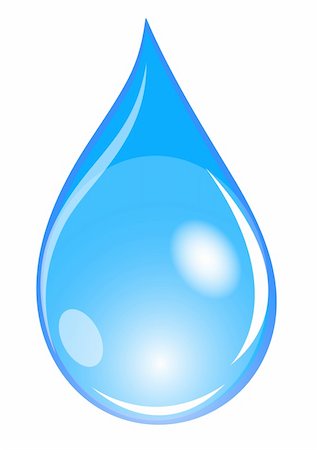 Illustration of a blue waterdrop Stockbilder - Microstock & Abonnement, Bildnummer: 400-05174992