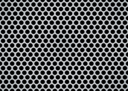 brushed metal aluminum background with large holes in mesh pattern Stock Photo - Budget Royalty-Free & Subscription, Code: 400-05175224