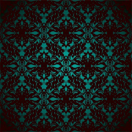 Abstract seamless repeating wallpaper design in green and black Stock Photo - Budget Royalty-Free & Subscription, Code: 400-05175228