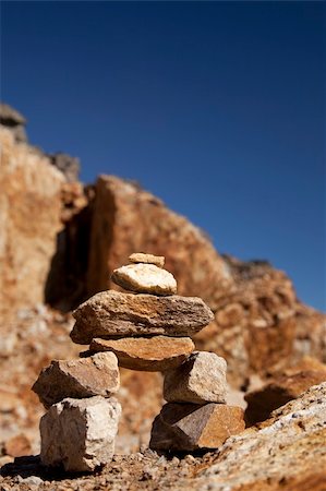 desert canada - A small Inukshuk on the top of the mountain of whistler Stock Photo - Budget Royalty-Free & Subscription, Code: 400-05175536