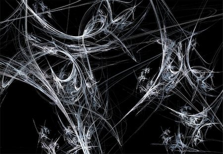 White fractal spider web design on a black background that is ideal for Halloween. Foto de stock - Super Valor sin royalties y Suscripción, Código: 400-05175747