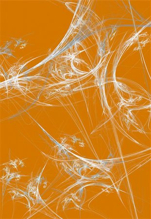 simsearch:400-04365296,k - White fractal spider web design on an orange background that is ideal for Halloween. Stock Photo - Budget Royalty-Free & Subscription, Code: 400-05175755