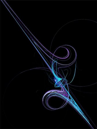 simsearch:400-04365296,k - Black copy space divided diagonally with a purple and teal or aqua abstract fractal design. Stock Photo - Budget Royalty-Free & Subscription, Code: 400-05175751