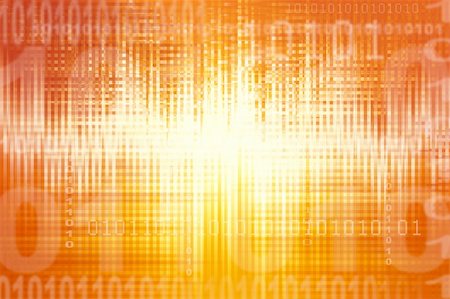 simsearch:400-04482249,k - Binary coding on abstract orange background Stock Photo - Budget Royalty-Free & Subscription, Code: 400-05175930