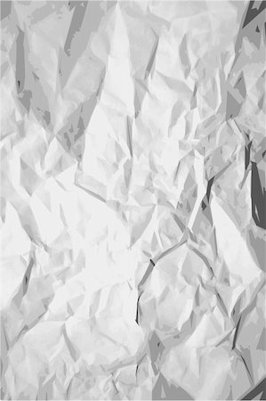 sheet of paper wrinkled - black and white crumpled paper texture Stock Photo - Budget Royalty-Free & Subscription, Code: 400-05176058