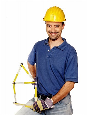 simsearch:400-04648821,k - young caucasian handyman isolated on white background Foto de stock - Royalty-Free Super Valor e Assinatura, Número: 400-05176196