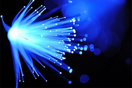 fiber cable - Blue fiber optics close up with shallow DOF Stock Photo - Budget Royalty-Free & Subscription, Code: 400-05176348