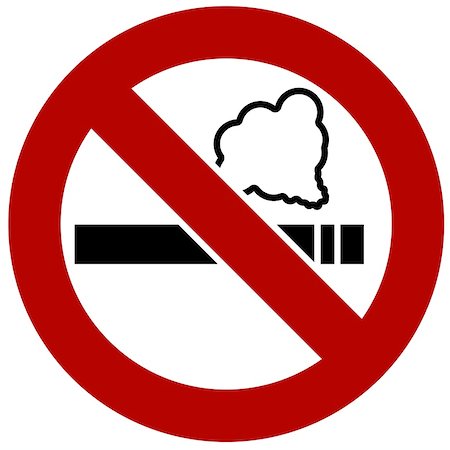 No smoking isolated on a white background. Stock Photo - Budget Royalty-Free & Subscription, Code: 400-05176918