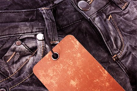 Blank leather label for text on jeans Photographie de stock - Aubaine LD & Abonnement, Code: 400-05177163